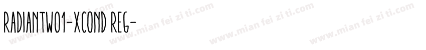 RadiantW01-XCond Reg字体转换